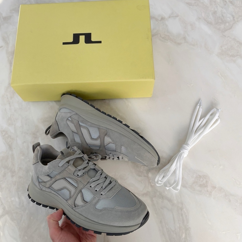 J.Lindeberg Men’s Ares Sport Sneaker US Size 9.5 EU 42 New in Box Gray